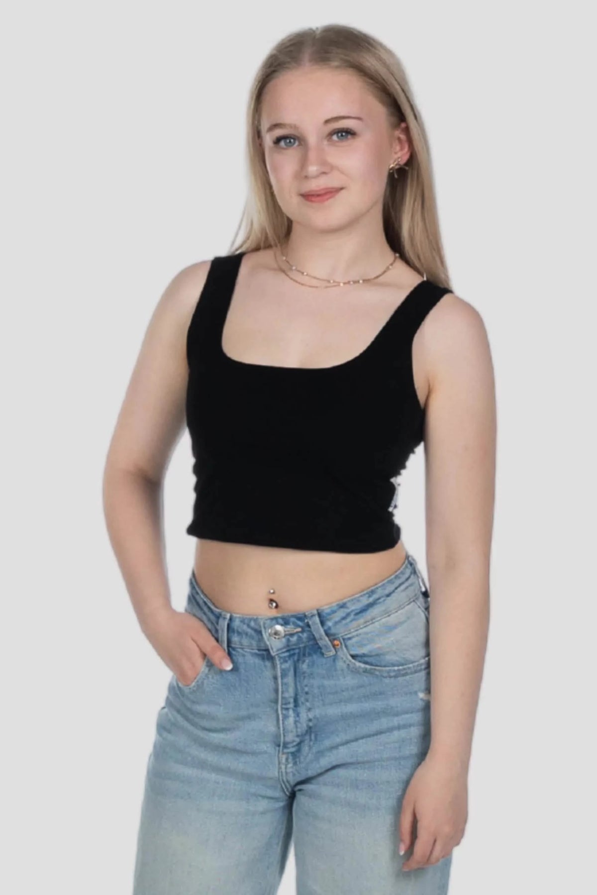 Tank Top Edelvetica kurz Basic Damen