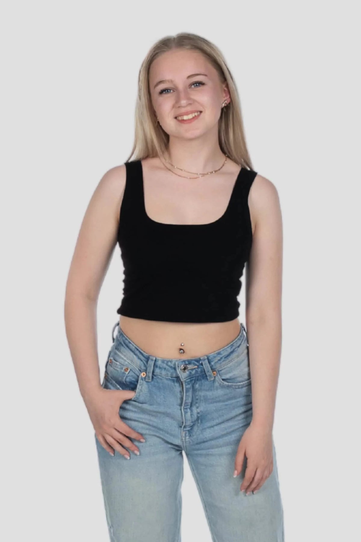 Tank Top Edelvetica kurz Basic Damen