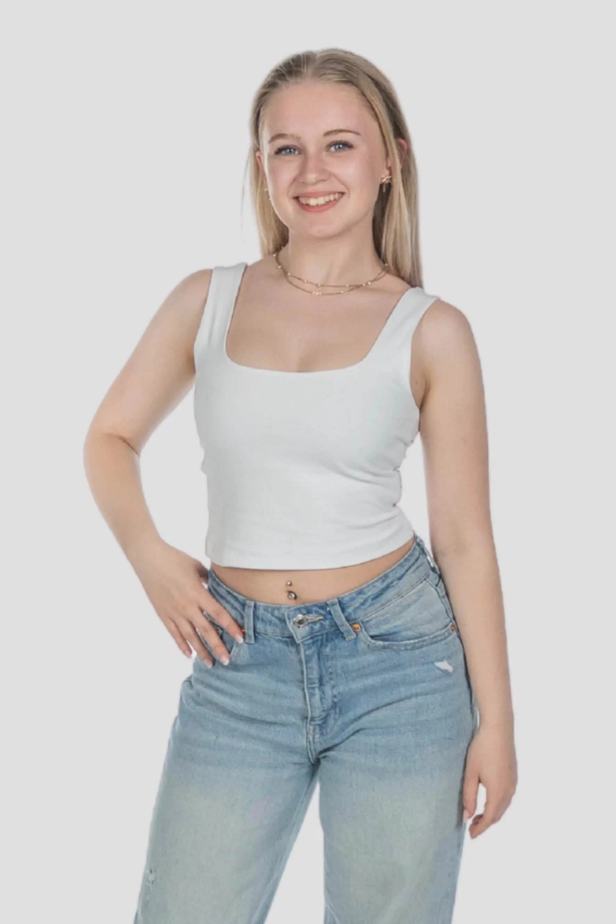 Tank Top Edelvetica kurz Basic Damen