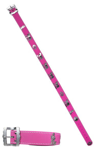 Edelvetica Gürtel Pink mit Trachtenornamenten