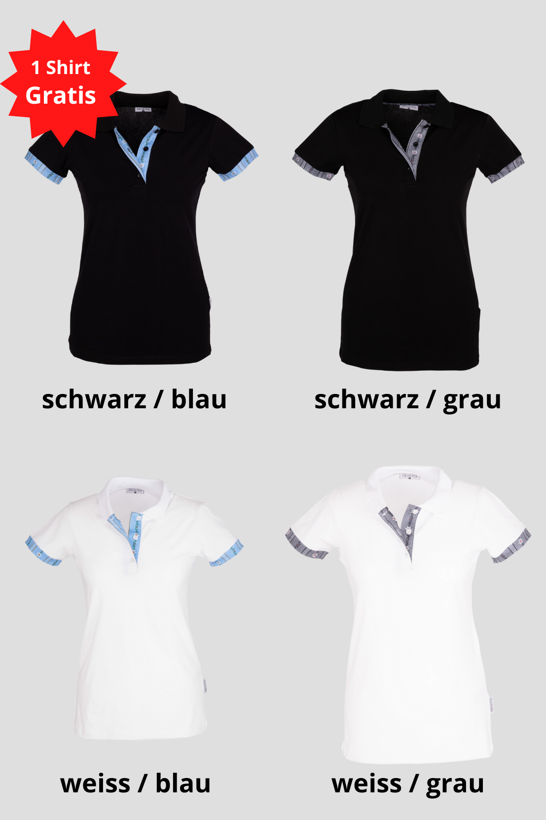 Damen 4 für 3 Kombo Edelweiss Polo