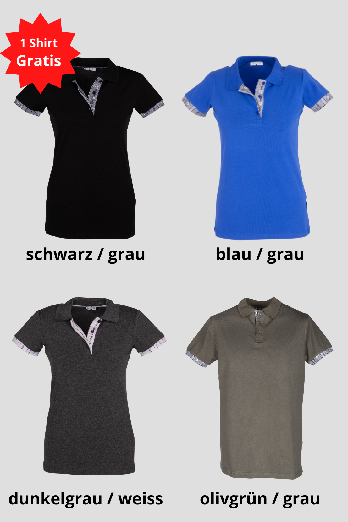 Damen 4 für 3 Kombo Edelweiss Polo