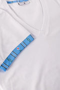 Edelweiss Original Damen T-Shirt in verschiedenen Farben mit einzigartigem Edelweiss-Design am Armabschluss von Edelvetica.