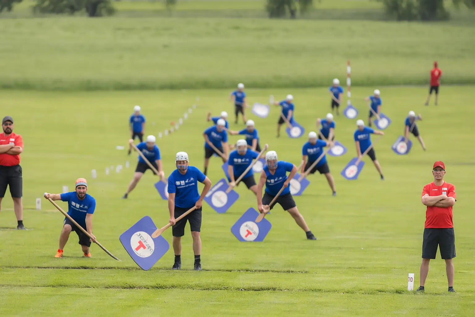 Traditionelles Hornusserfest in der Schweiz