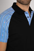 Herren Polo-Shirt Edelweiss Twist – Elegantes Poloshirt mit dezenten Edelweiss-Akzenten am Kragen und den Ärmelabschlüssen. Hochwertige Baumwollmischung, sportlich-eleganter Schnitt, ideal für Alltag, Freizeit und besondere Anlässe. Schweizer Design von Edelvetica.