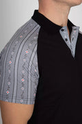 Herren Polo-Shirt Edelweiss Twist – Elegantes Poloshirt mit dezenten Edelweiss-Akzenten am Kragen und den Ärmelabschlüssen. Hochwertige Baumwollmischung, sportlich-eleganter Schnitt, ideal für Alltag, Freizeit und besondere Anlässe. Schweizer Design von Edelvetica.