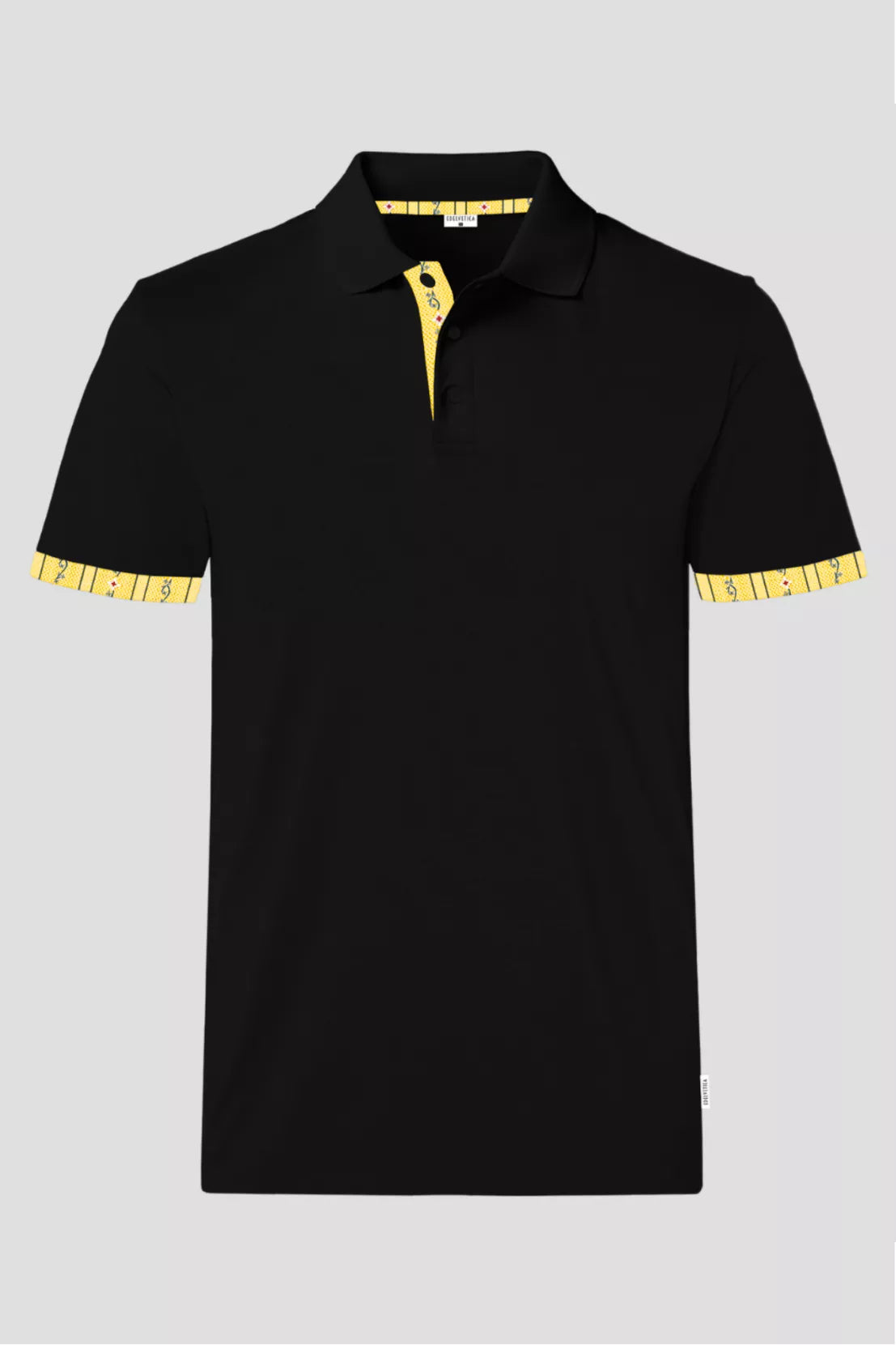 Polo Shirt Edelweiss Krageninnenseite & Armabschluss Herren