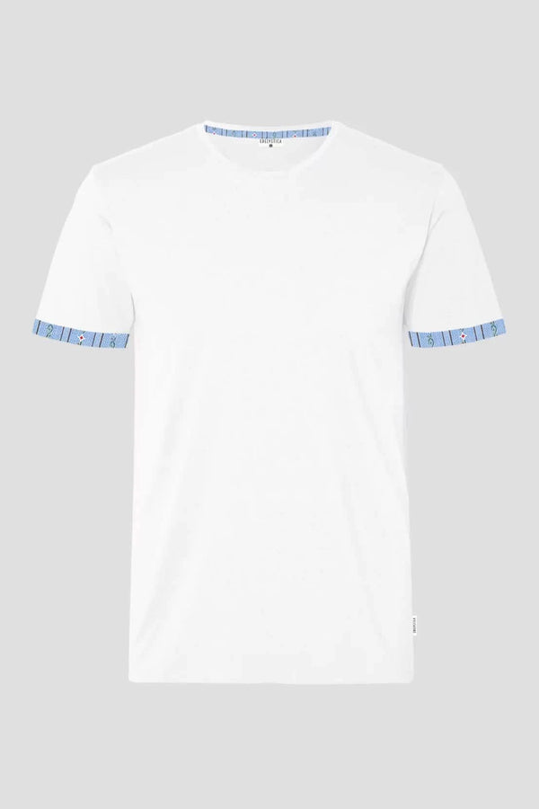 Herren-T-Shirt mit Edelweiss-Motiv am Armabschluss von Edelvetica