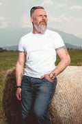 Herren-T-Shirt mit Edelweiss-Motiv am Armabschluss von Edelvetica