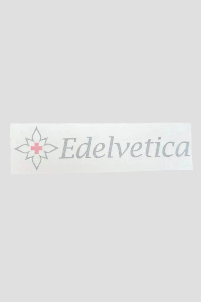 Kleber Edelvetica schwarz quer
